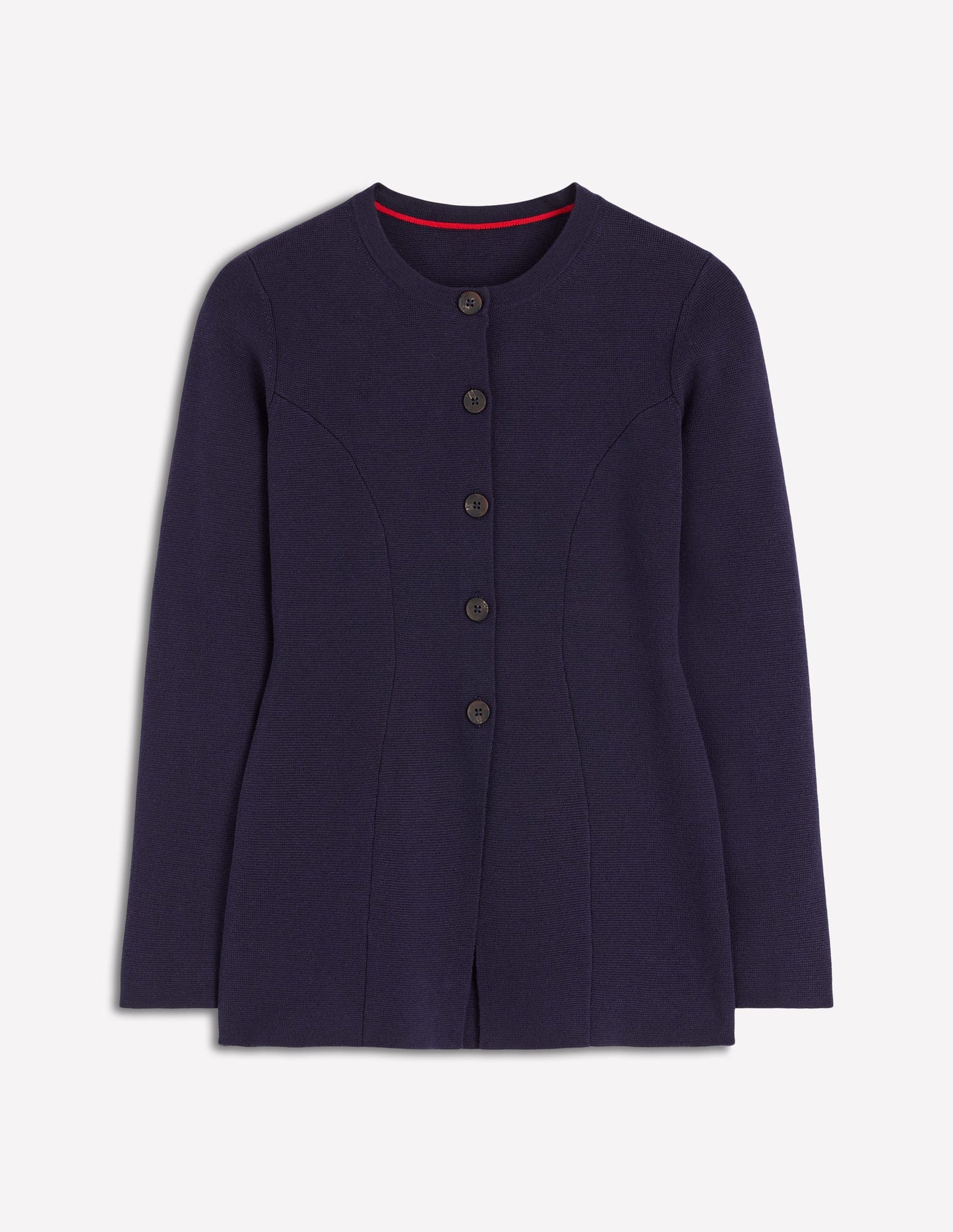 Joanna Fitted Knitted Jacket-Navy