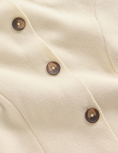 Joanna Fitted Knitted Jacket-Warm Ivory-7