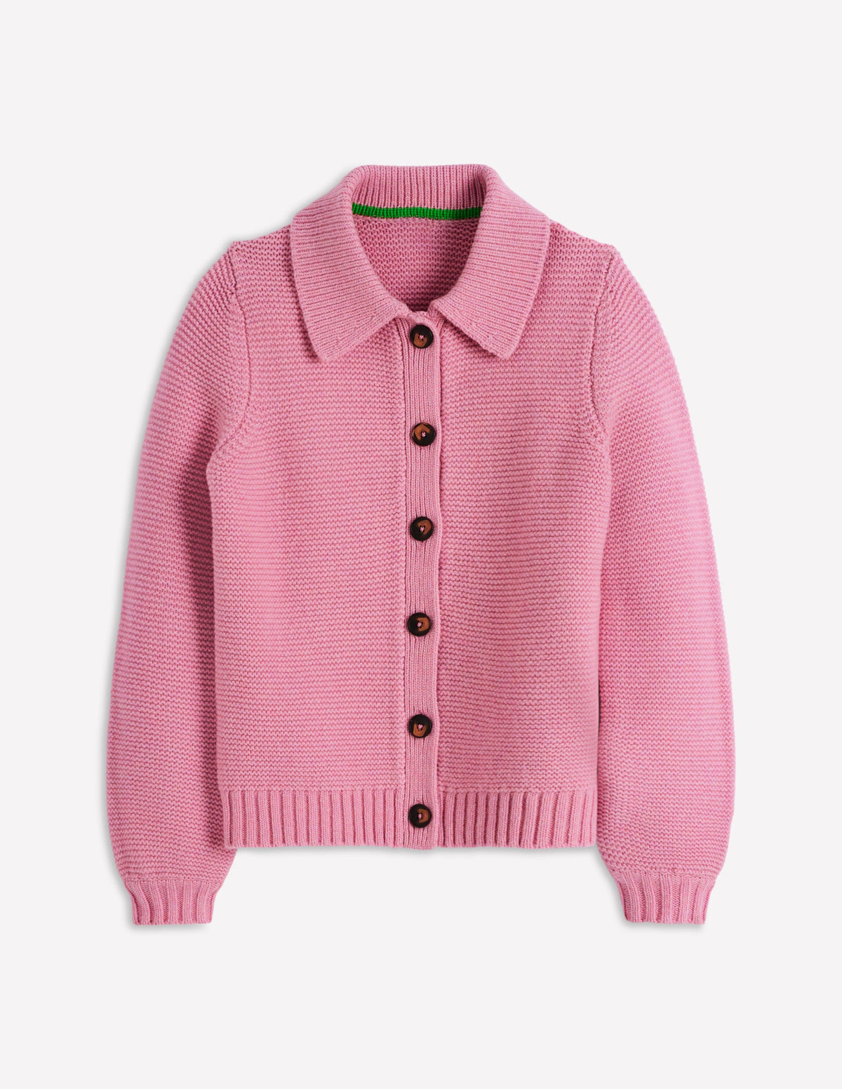 Chunky Collar Knitted Jacket-Blush Pink - Image 6