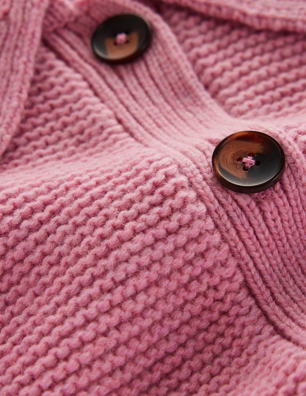 Chunky Collar Knitted Jacket-Blush Pink-6