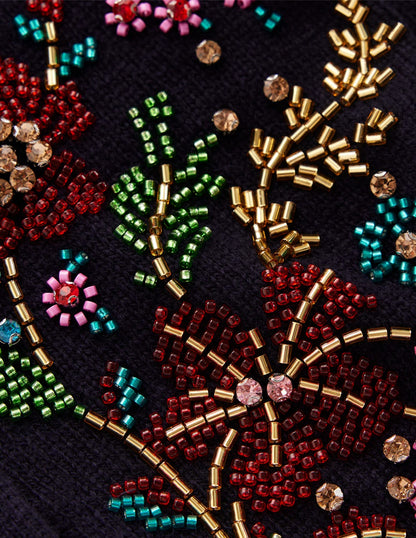 Elizabeth Embellished Cardigan-Navy, Floral Embellishment-8