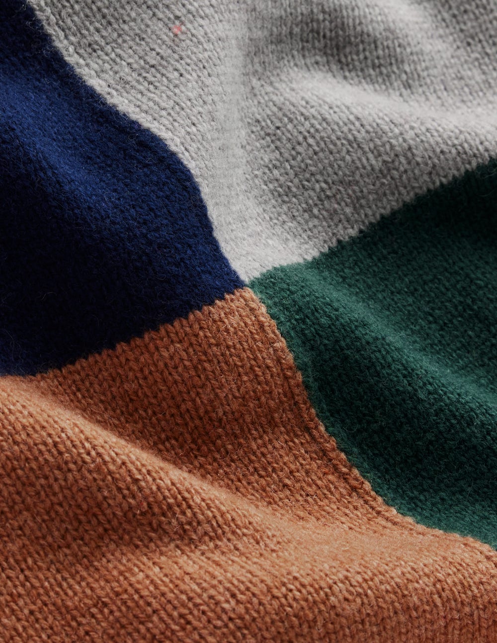 Polly Merino Roll Neck Sweater-Grey Marl Check