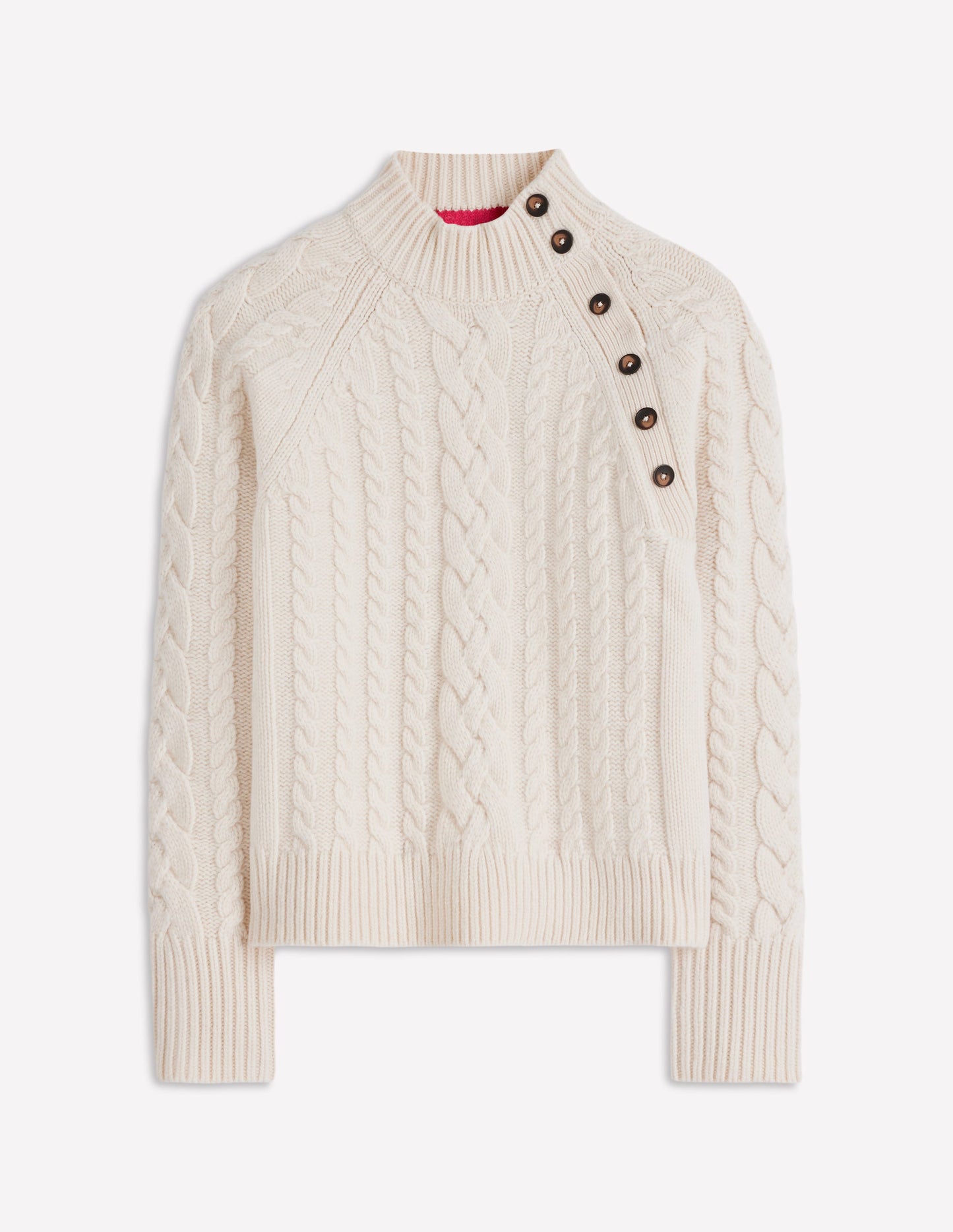Amara Merino Cable Sweater-Warm Ivory