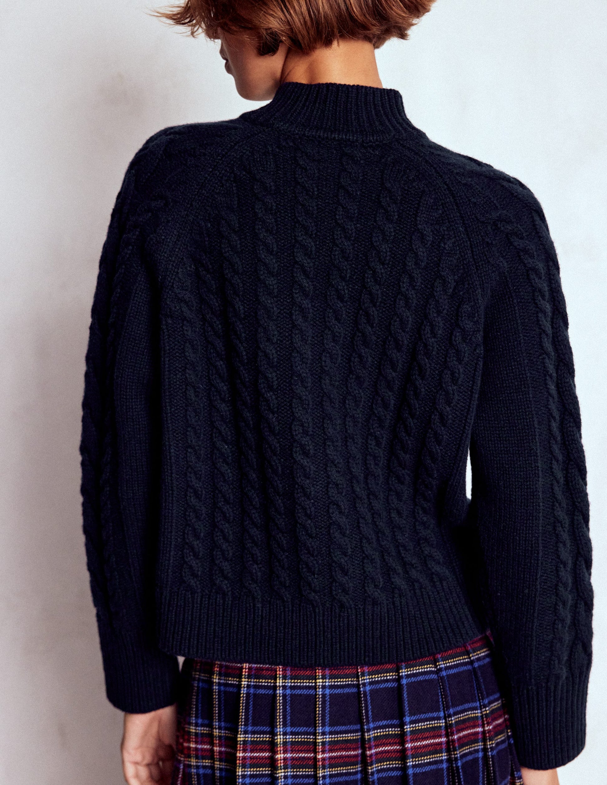 Amara Merino Cable Sweater-Navy-3