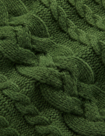 Amara Merino Cable Vest-Green Fir-8