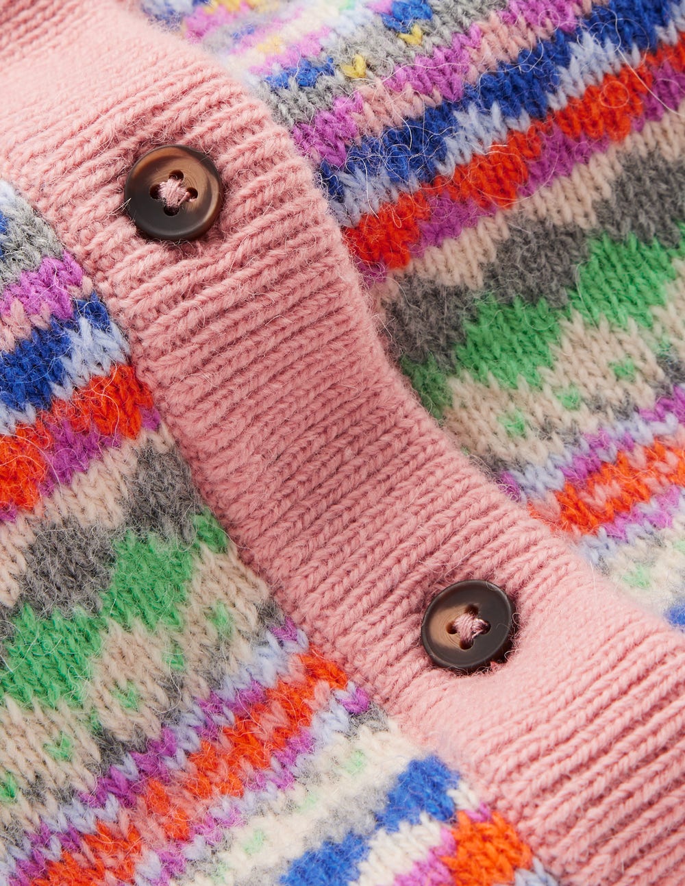 Edie Fair Isle Knitted Shirt-Pink Heritage Fair Isle-7