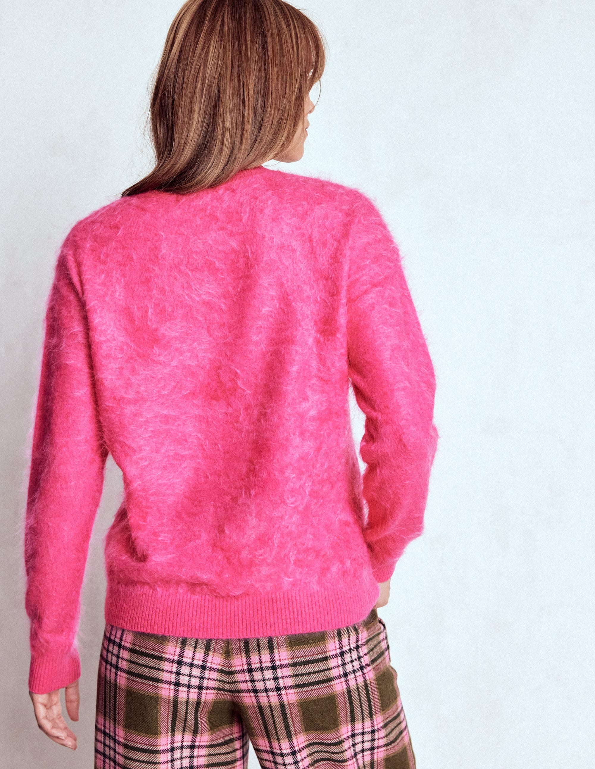 Kat Brushed Cashmere Sweater-Pink Peony - Image 3