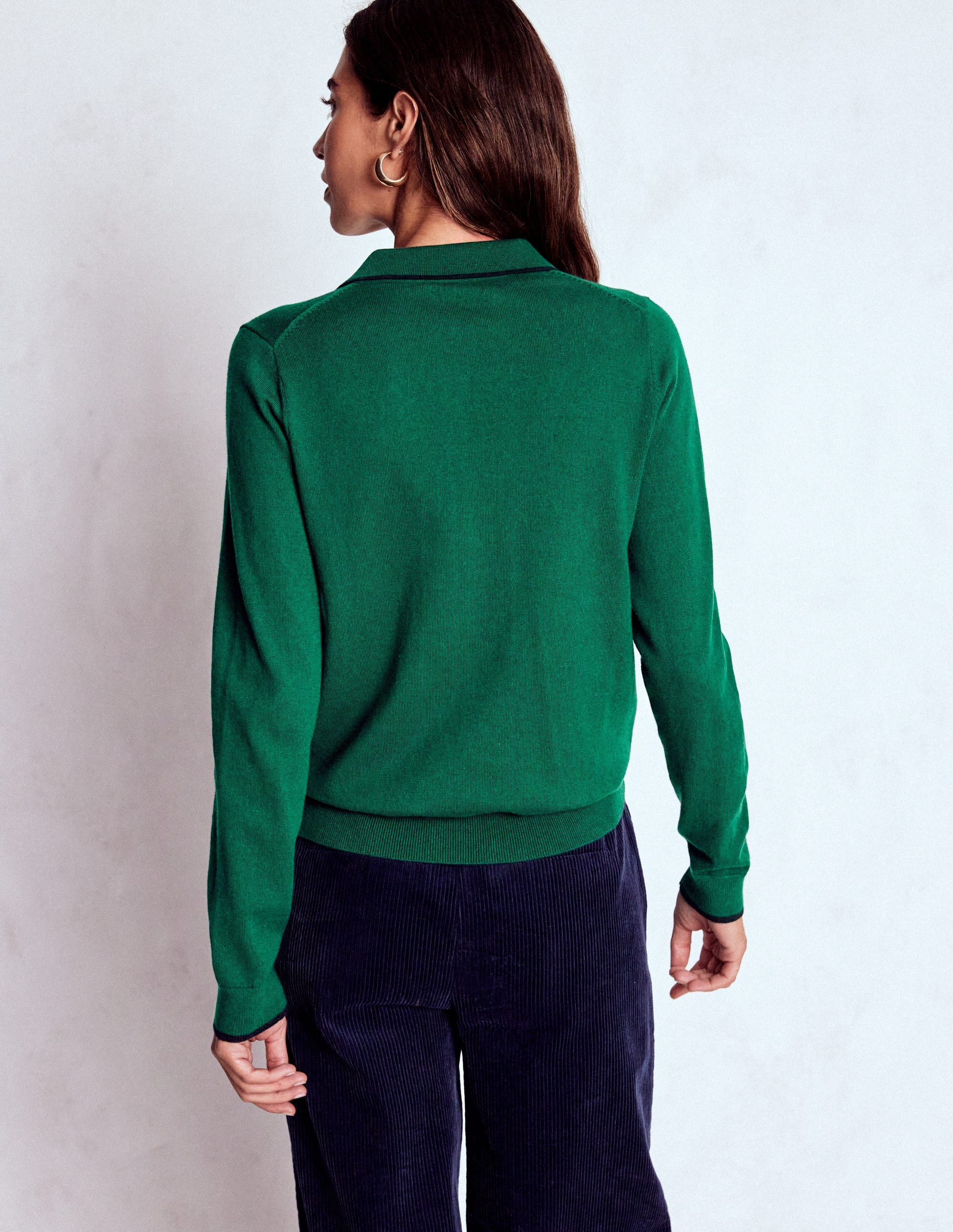 Liz Henley Sweater-Botanical Garden Green - Image 3