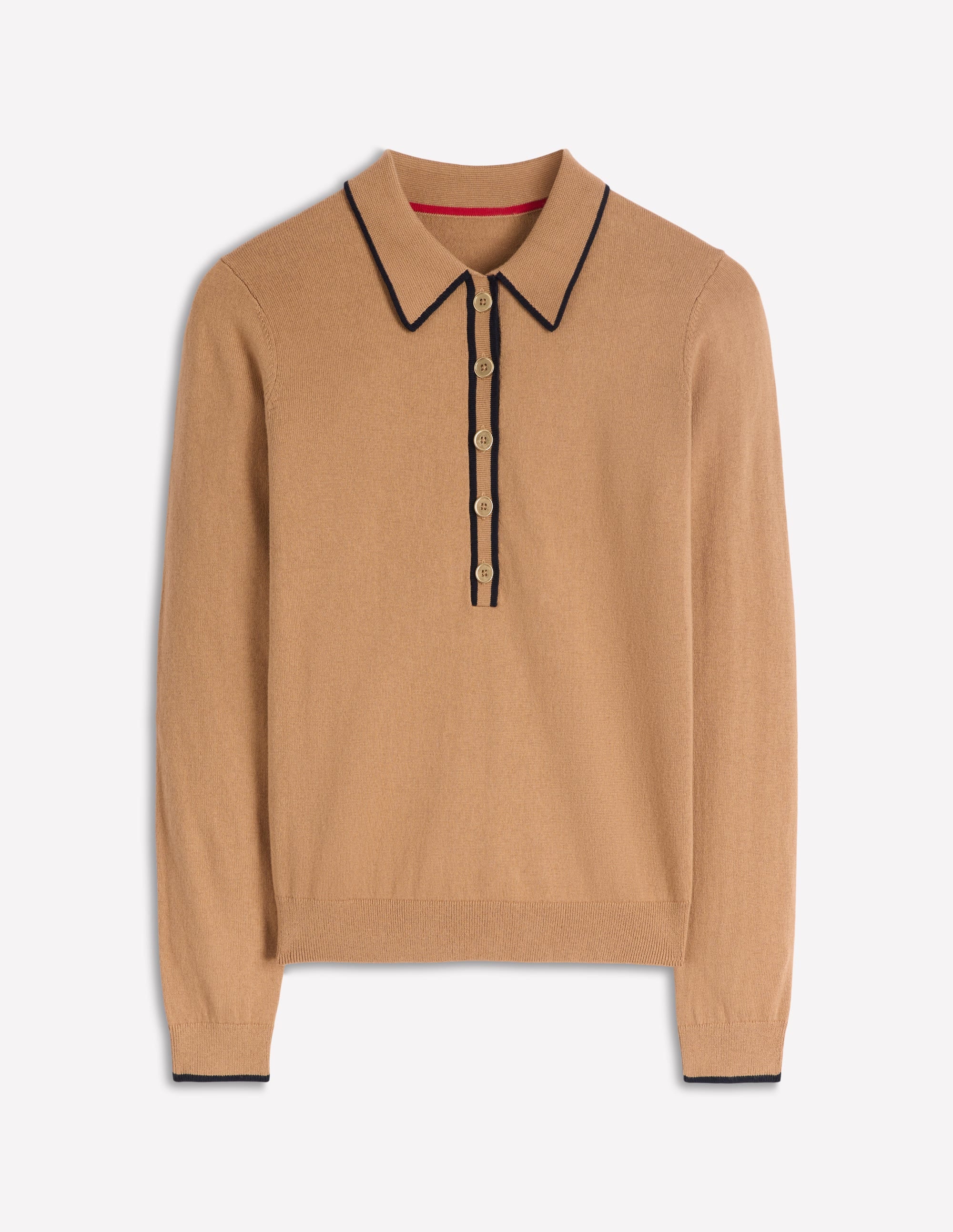 Liz Henley Sweater-Fall Leaf Brown - Image 5
