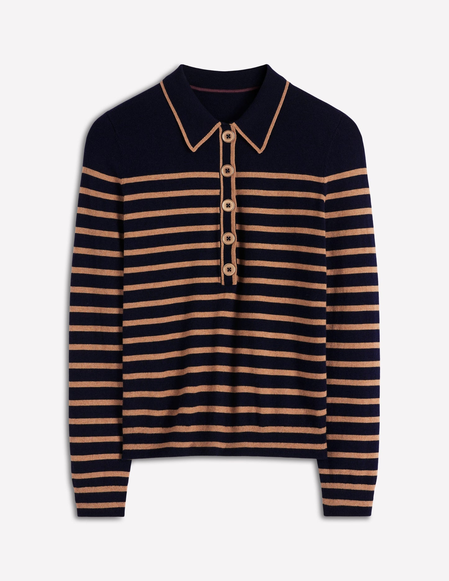 Liz Henley Jumper-Navy / Camel