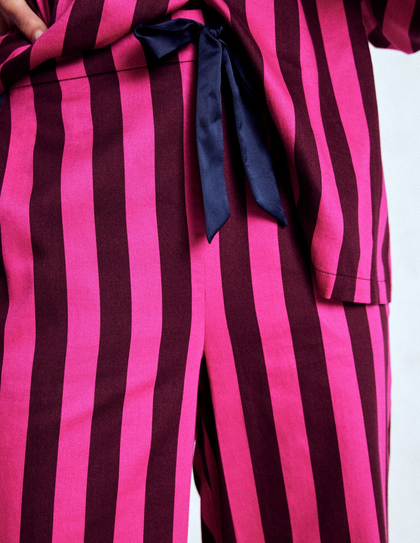 Cotton Pajama Pants-Pink Stripe