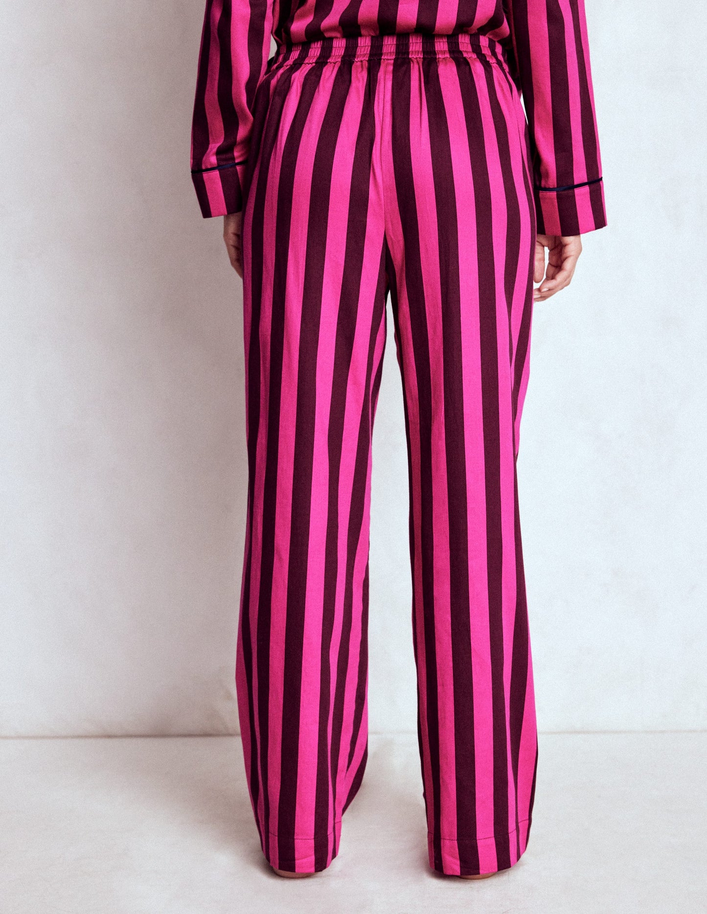 Cotton Pajama Pants-Pink Stripe