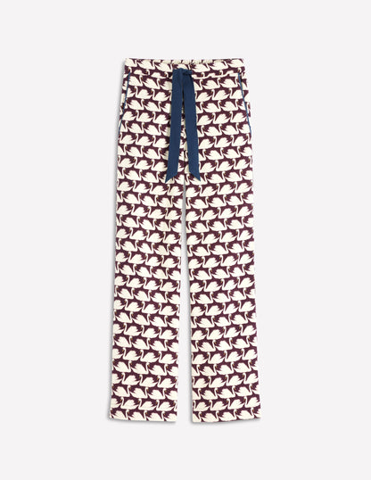 Brushed Cotton Pyjama Pants-Winetasting, Geo Swan-6