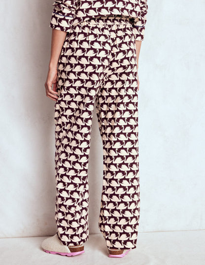 Brushed Cotton Pyjama Pants-Winetasting, Geo Swan-3
