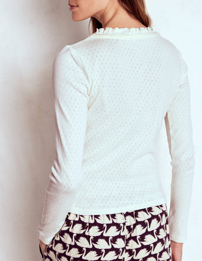 Henley Pyjama Top-Ivory-3