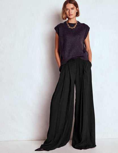 Regent Wide Leg Pants-Black-5