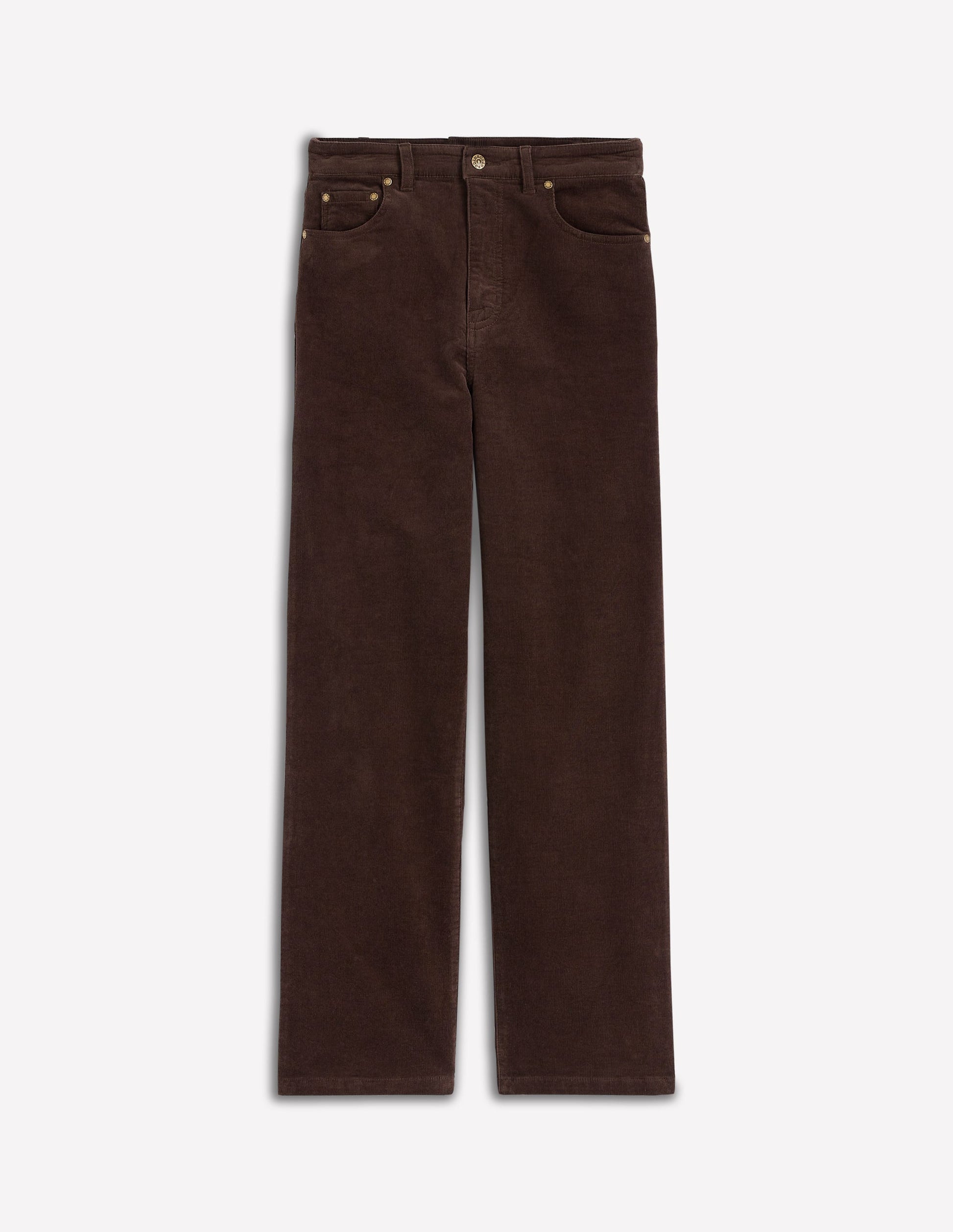 5-Pocket Cord Column Jeans-Espresso-5