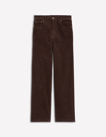 5-Pocket Cord Column Jeans-Espresso-5
