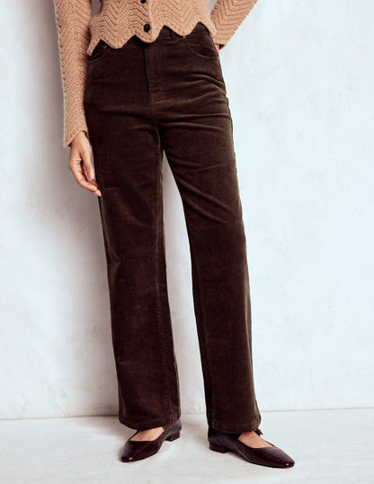 5-Pocket Cord Column Jeans-Espresso-2