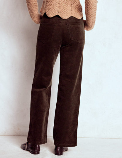 5-Pocket Cord Column Jeans-Espresso-4