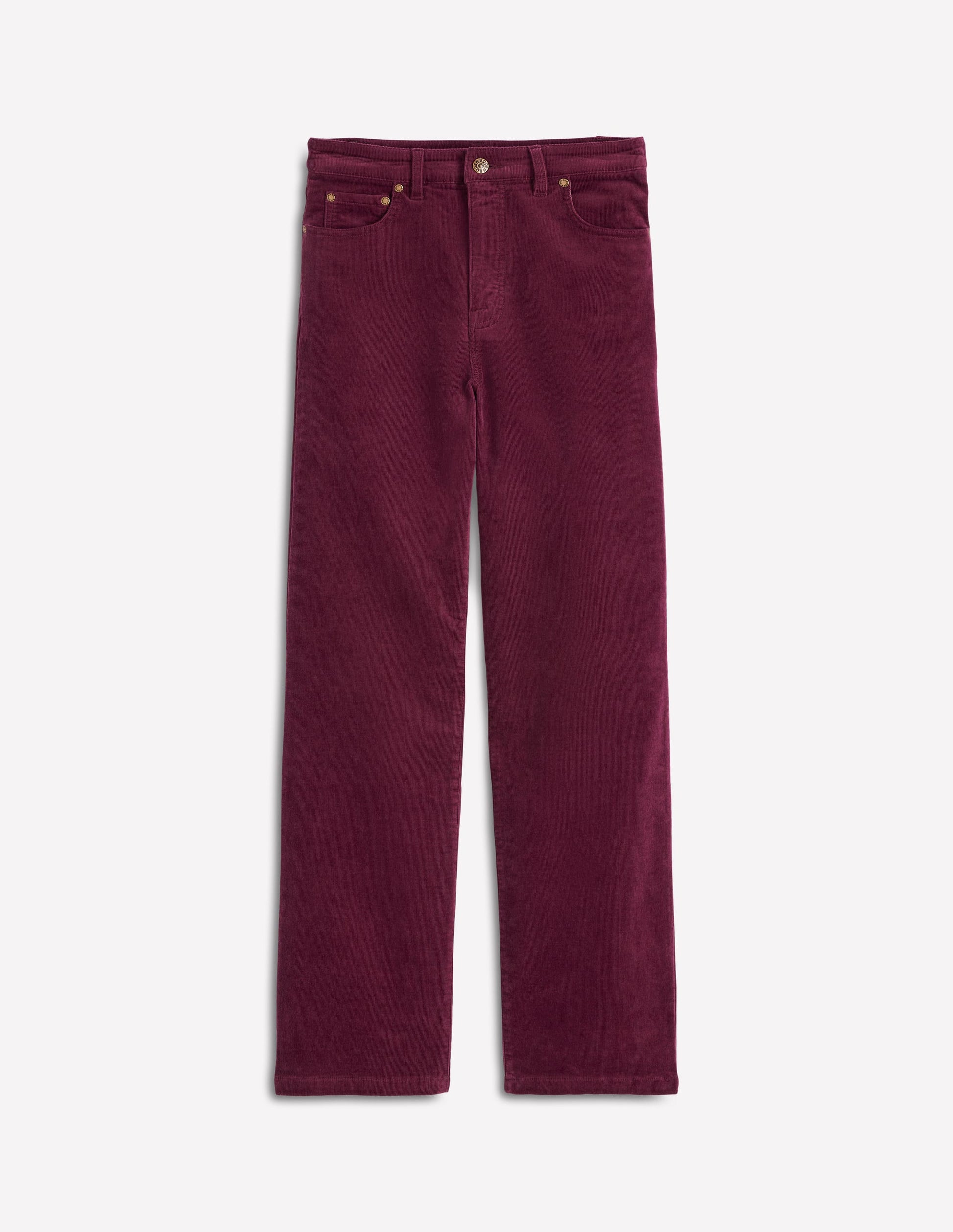 5-Pocket Cord Column Jeans-Burgundy-5