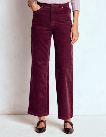 5-Pocket Cord Column Jeans-Burgundy-4