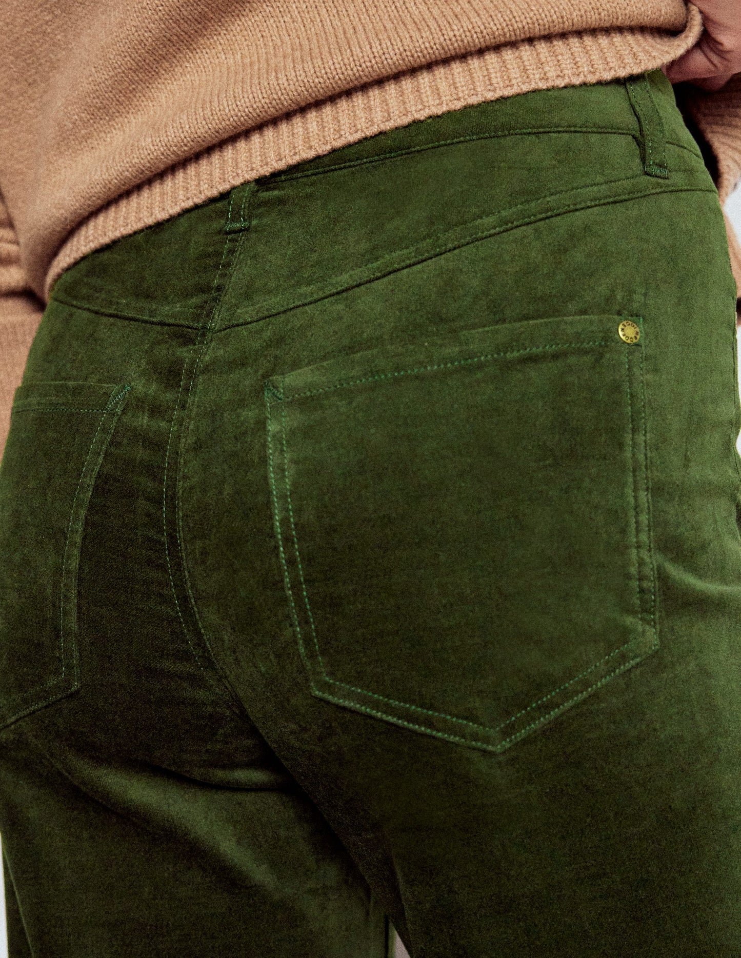 Velveteen Straight Jeans-Douglas Fir