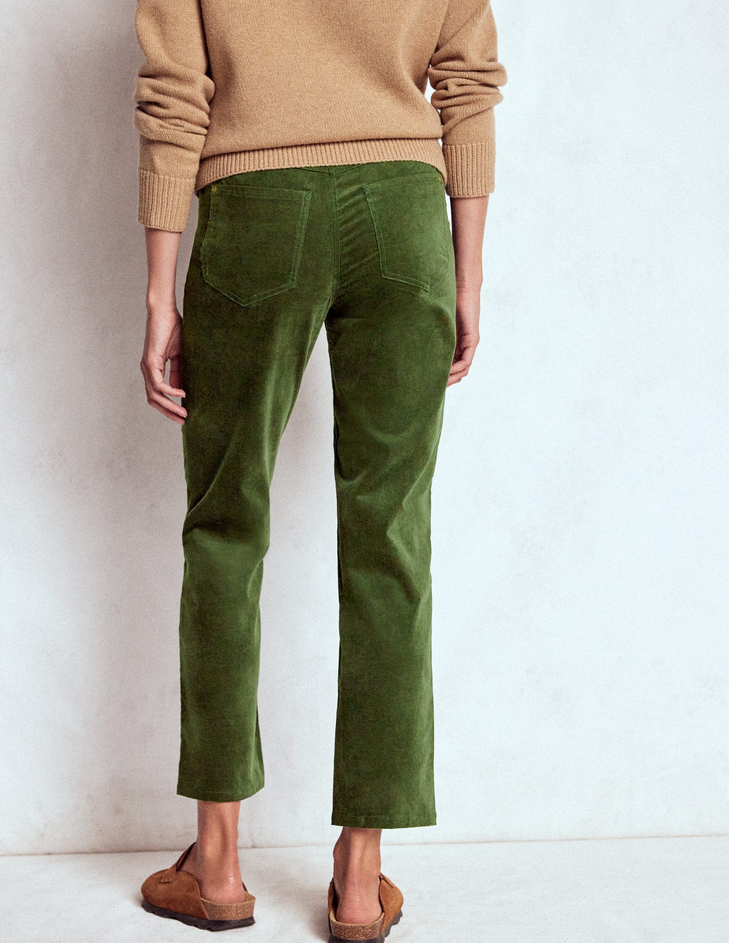 Velveteen Straight Jeans-Douglas Fir
