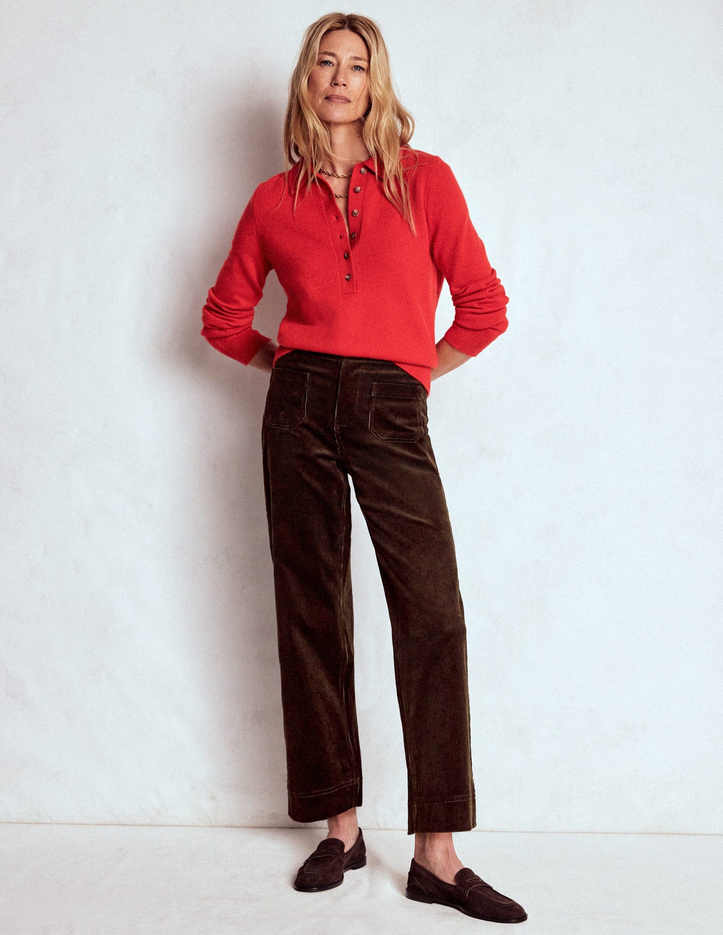 Primrose Cord Pants-Espresso