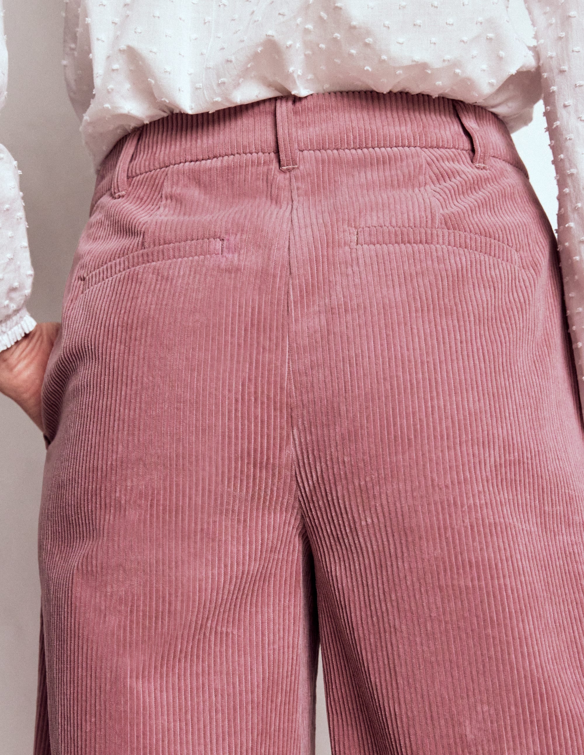 Belgravia Chunky Cord Pants-Blushing Rose - Image 2