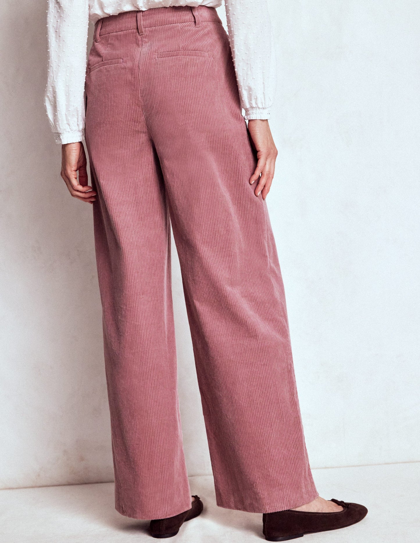 Belgravia Cord Pants-Blushing Rose