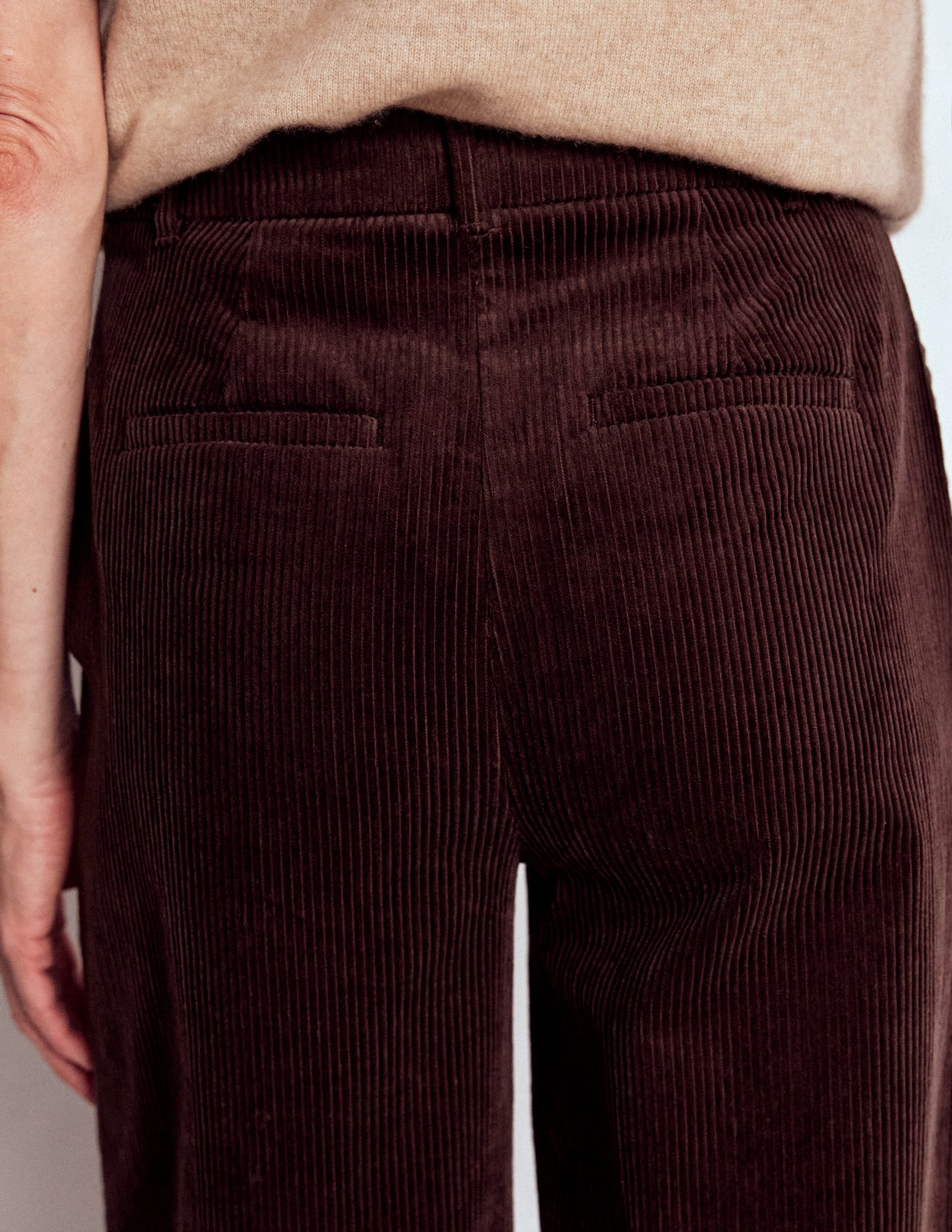 Belgravia Chunky Cord Pants-Deep Aubergine - Image 3