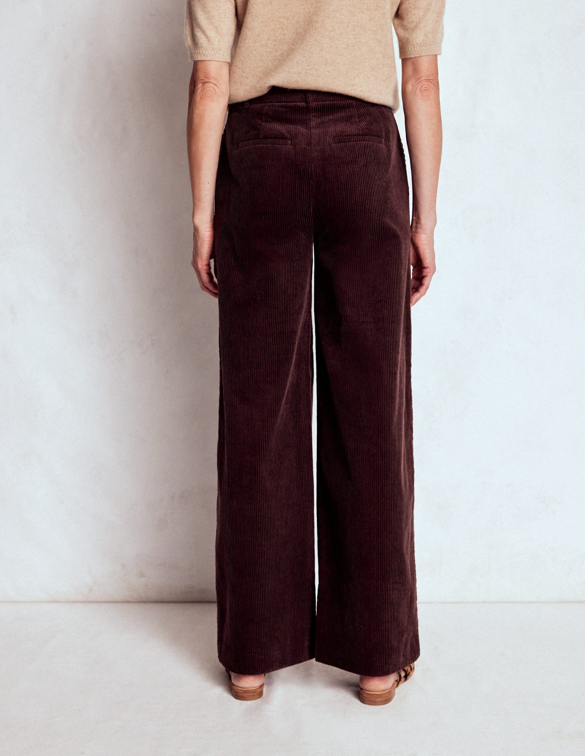 Belgravia Chunky Cord Pants-Deep Aubergine - Image 2