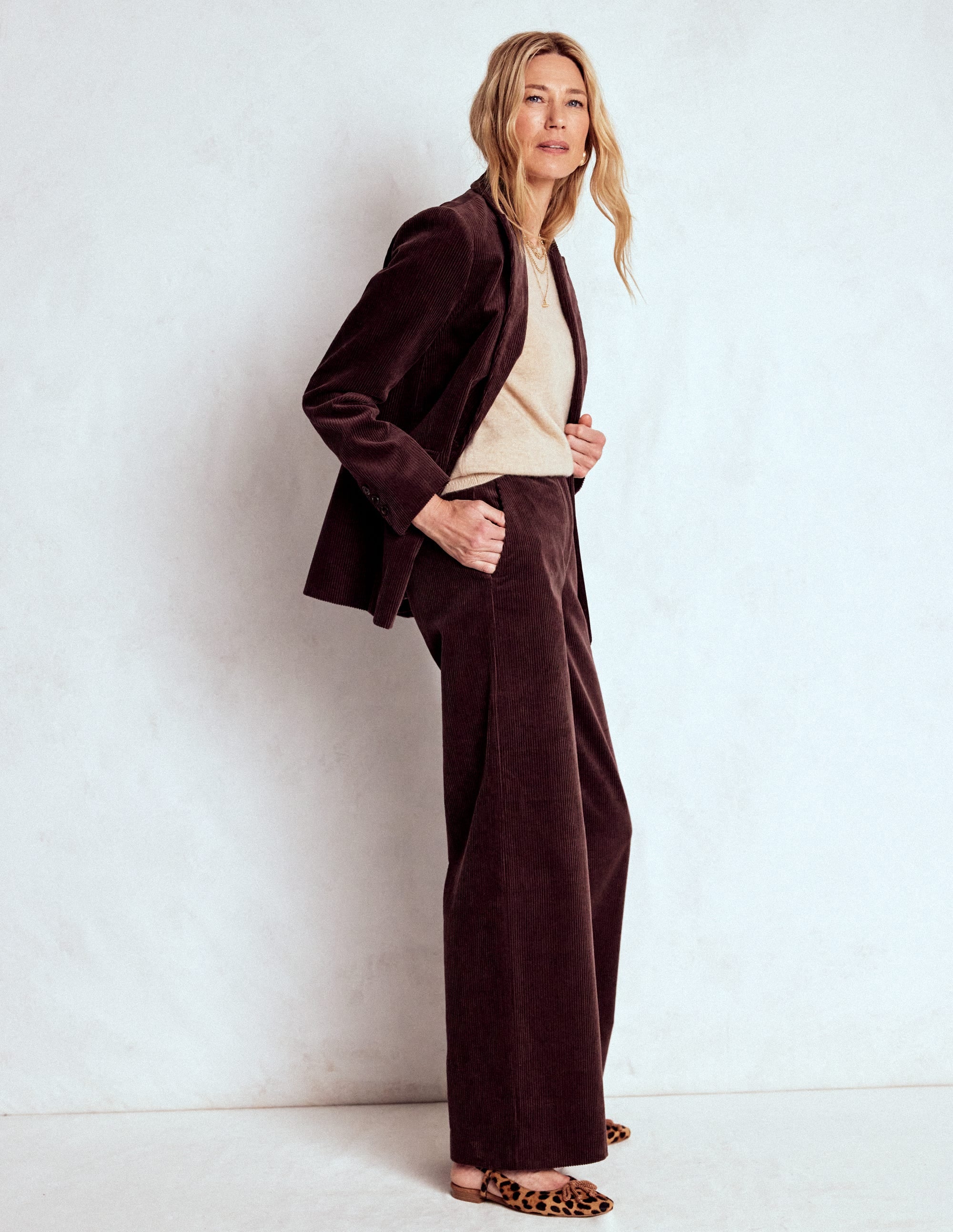 Belgravia Chunky Cord Pants-Deep Aubergine - Image 6