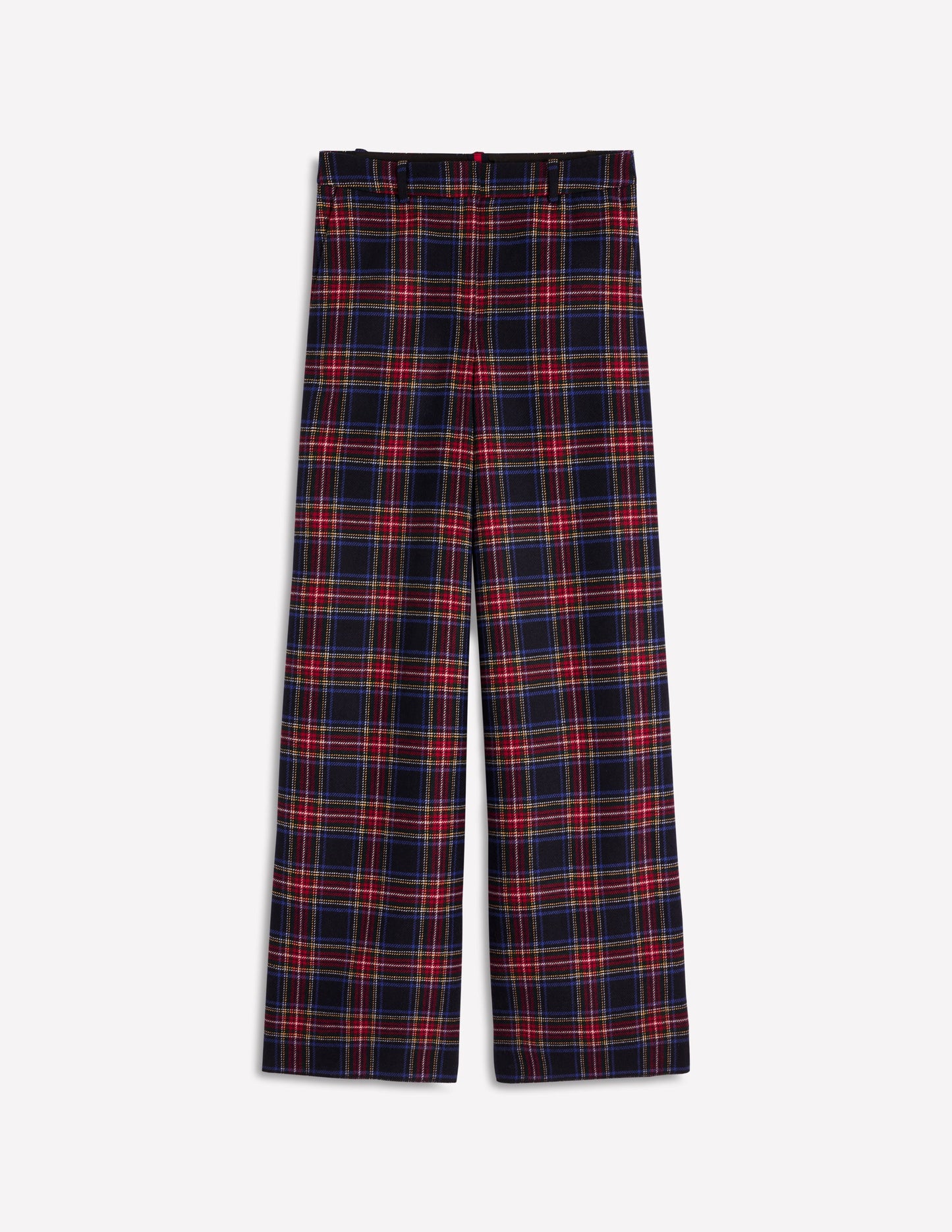 Belgravia Wool Pants-Navy, Green and Red Check