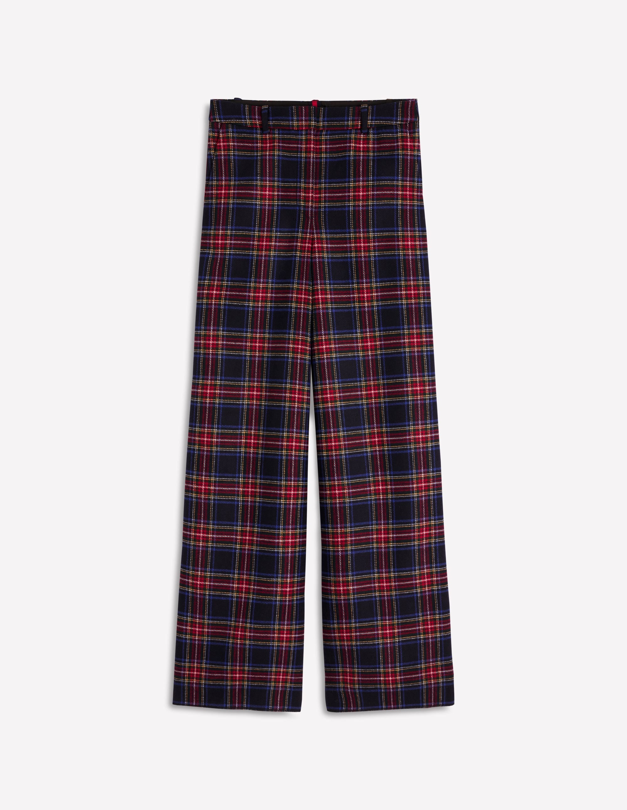 Belgravia Wool Blend Pants-Navy, Green and Red Check - Image 6