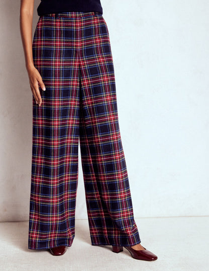 Belgravia Wool Pants-Navy, Green and Red Check-4