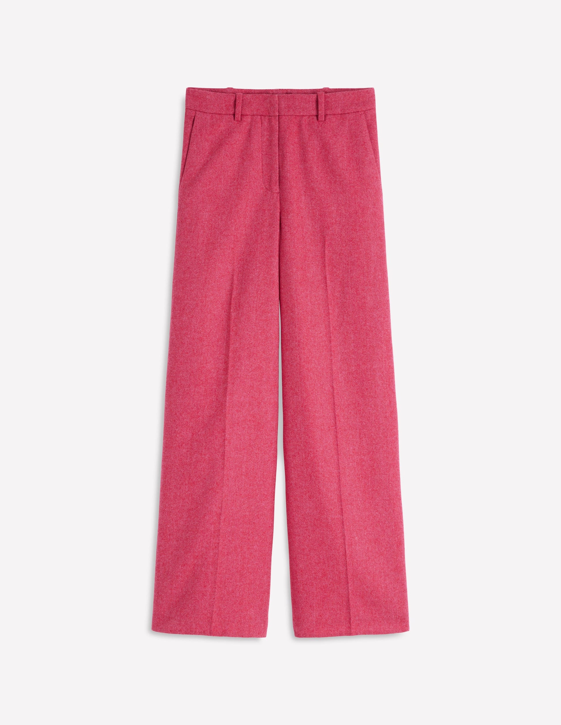Belgravia Wool Pants-Red and Pink Wide Herringbone-6