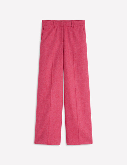 Belgravia Wool Pants-Red and Pink Wide Herringbone-6