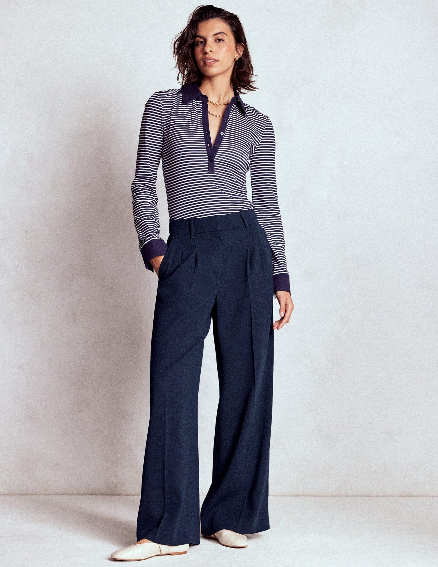 Kensington Tailored Pants-Navy