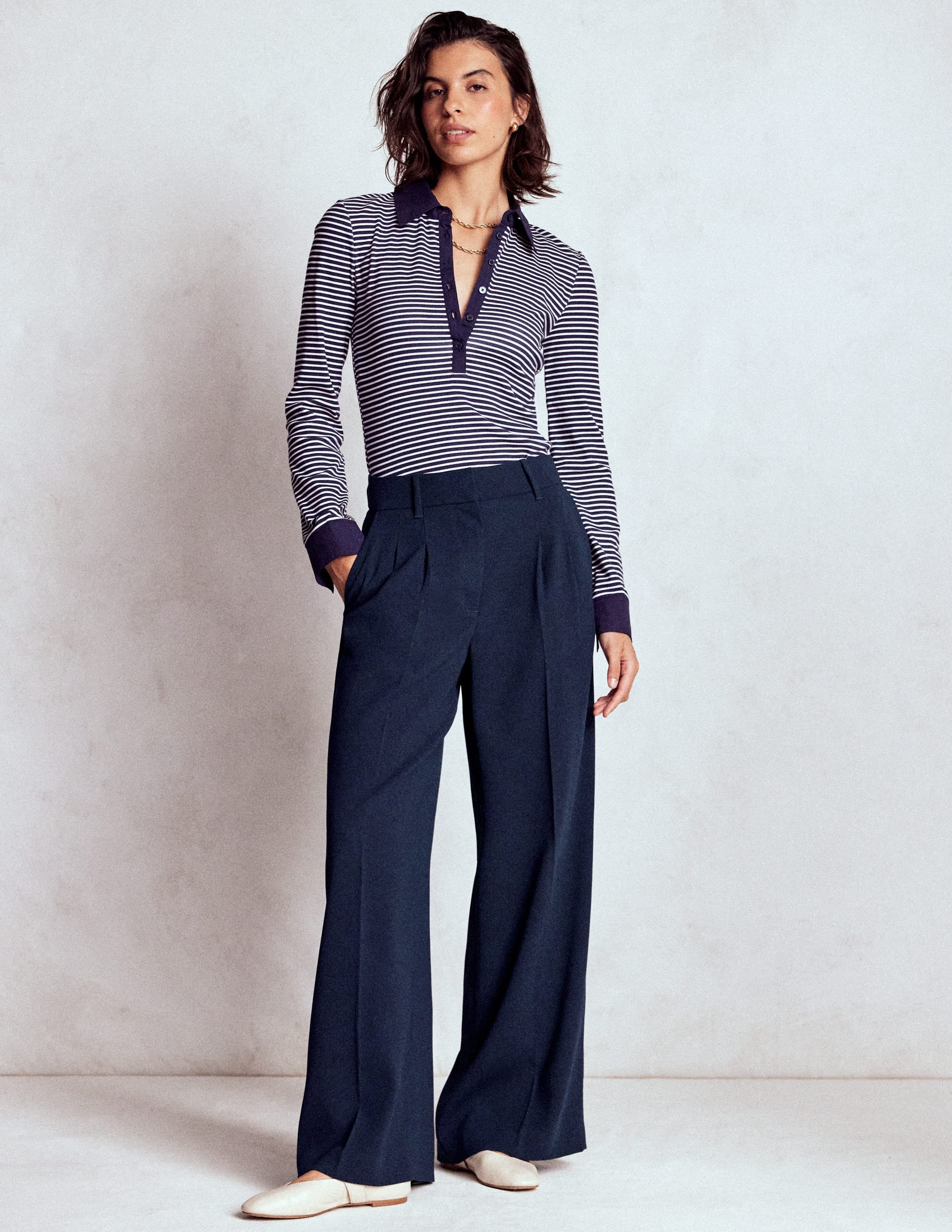 Kensington Tailored Pants-Navy - Image 1