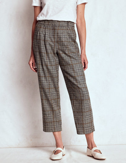 Bloomsbury Wool Pants-Blue and Grey Prince of Wales-4