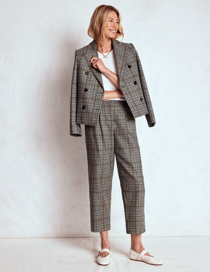 Bloomsbury Wool Pants-Blue and Grey Prince of Wales-6