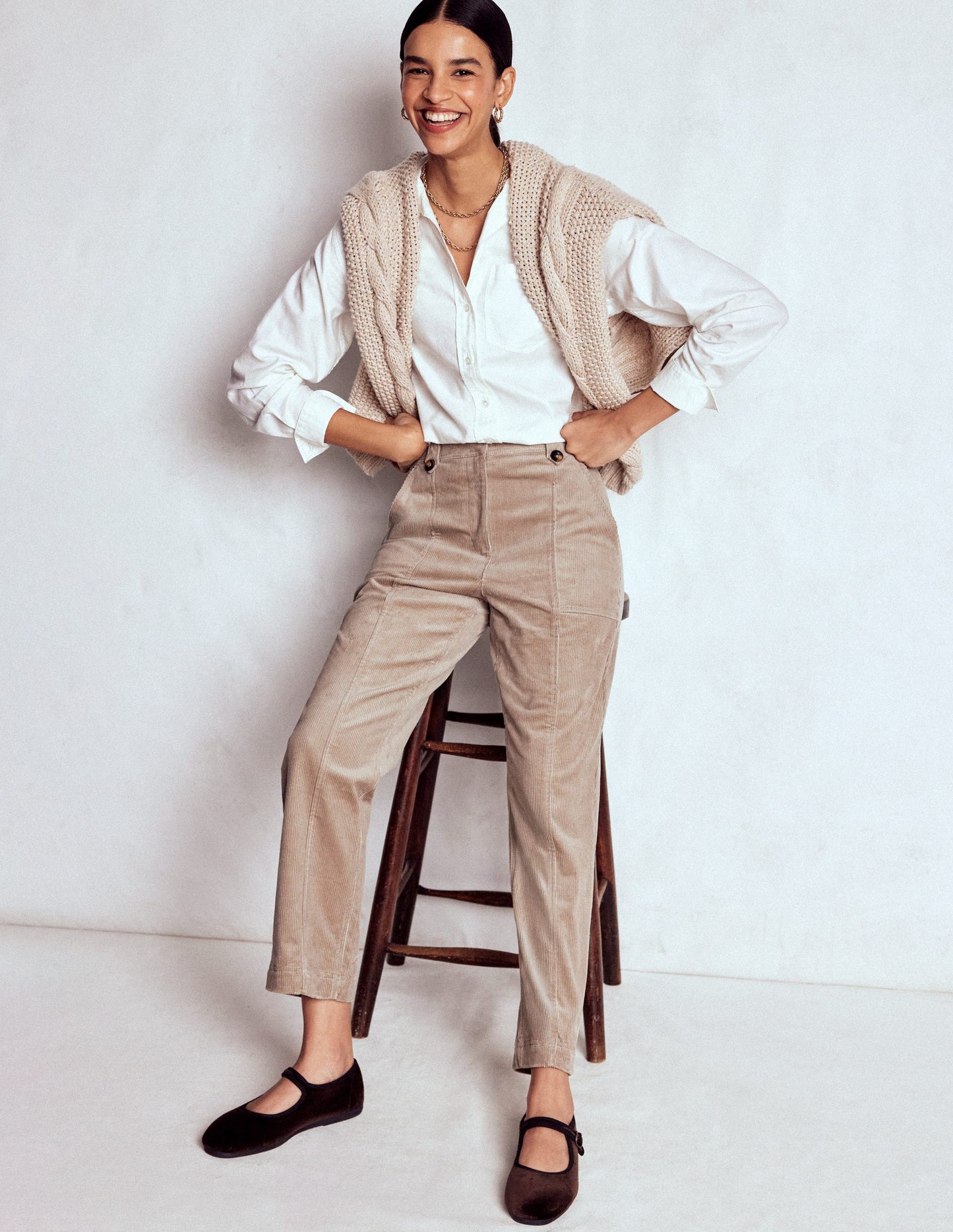 Pimlico Cord Pants-Nutmeg