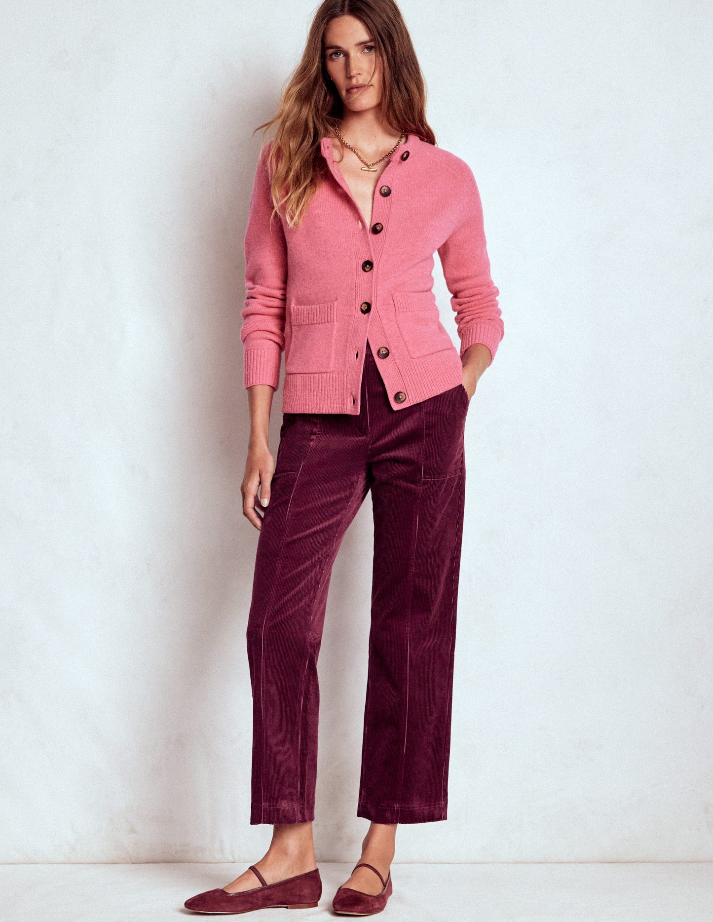 Pimlico Cord Pants-Deep Wisteria
