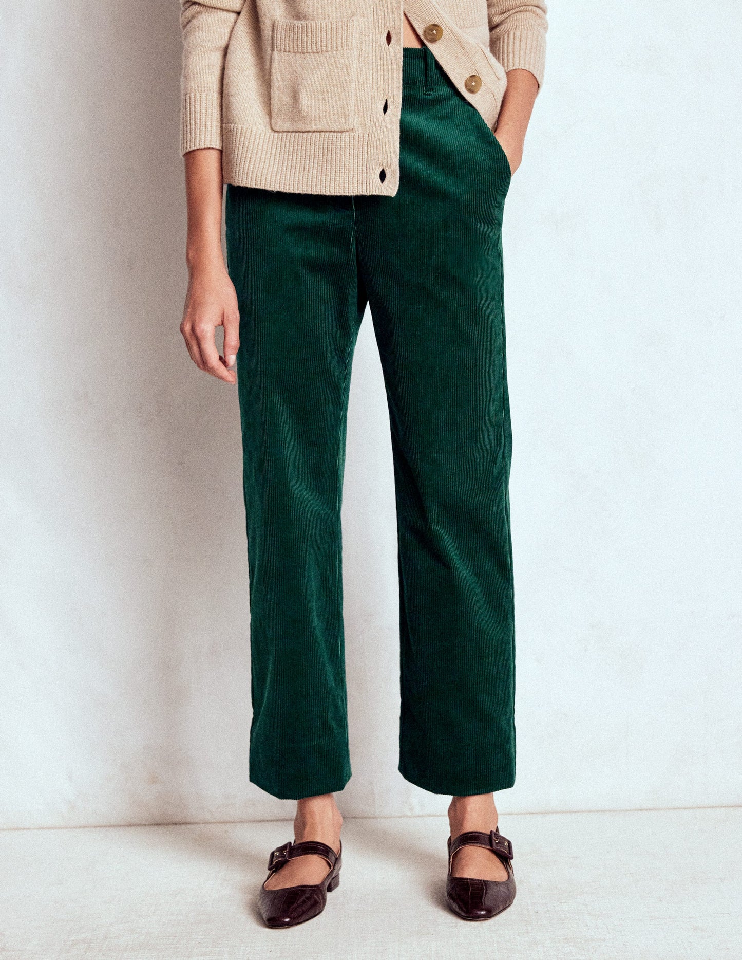 Canonbury Cord Pants-Emerald Night