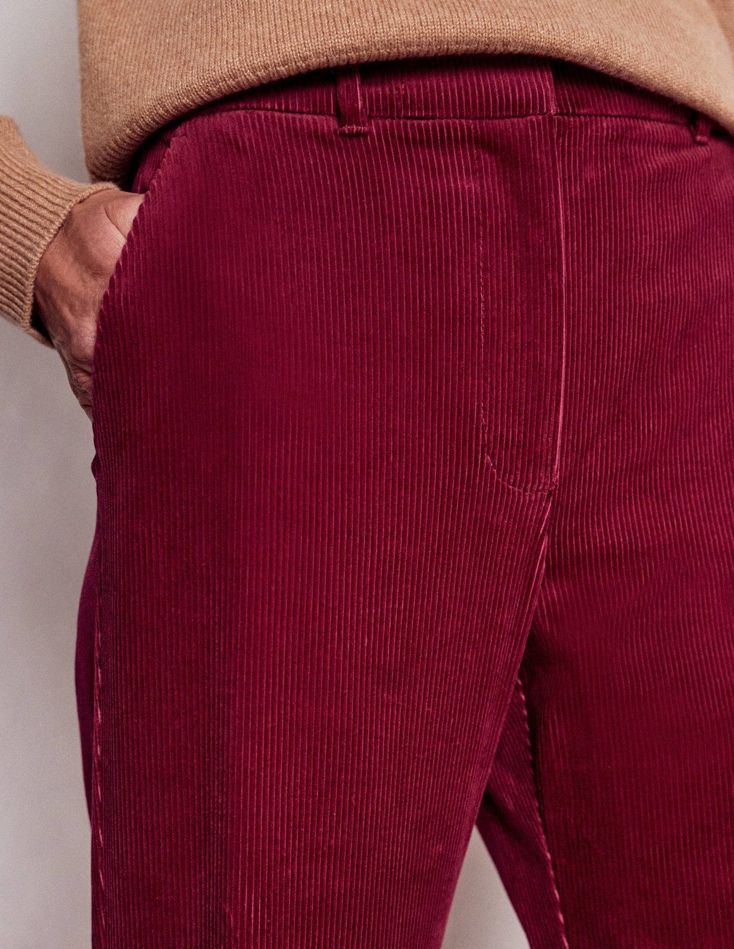 Canonbury Cord Pants-Burgundy Red