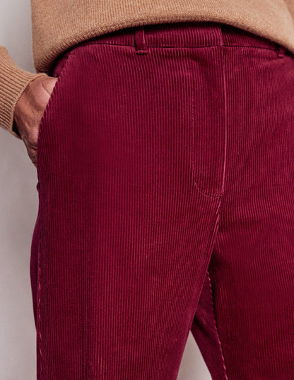 Canonbury Cord Pants-Burgundy Red-6