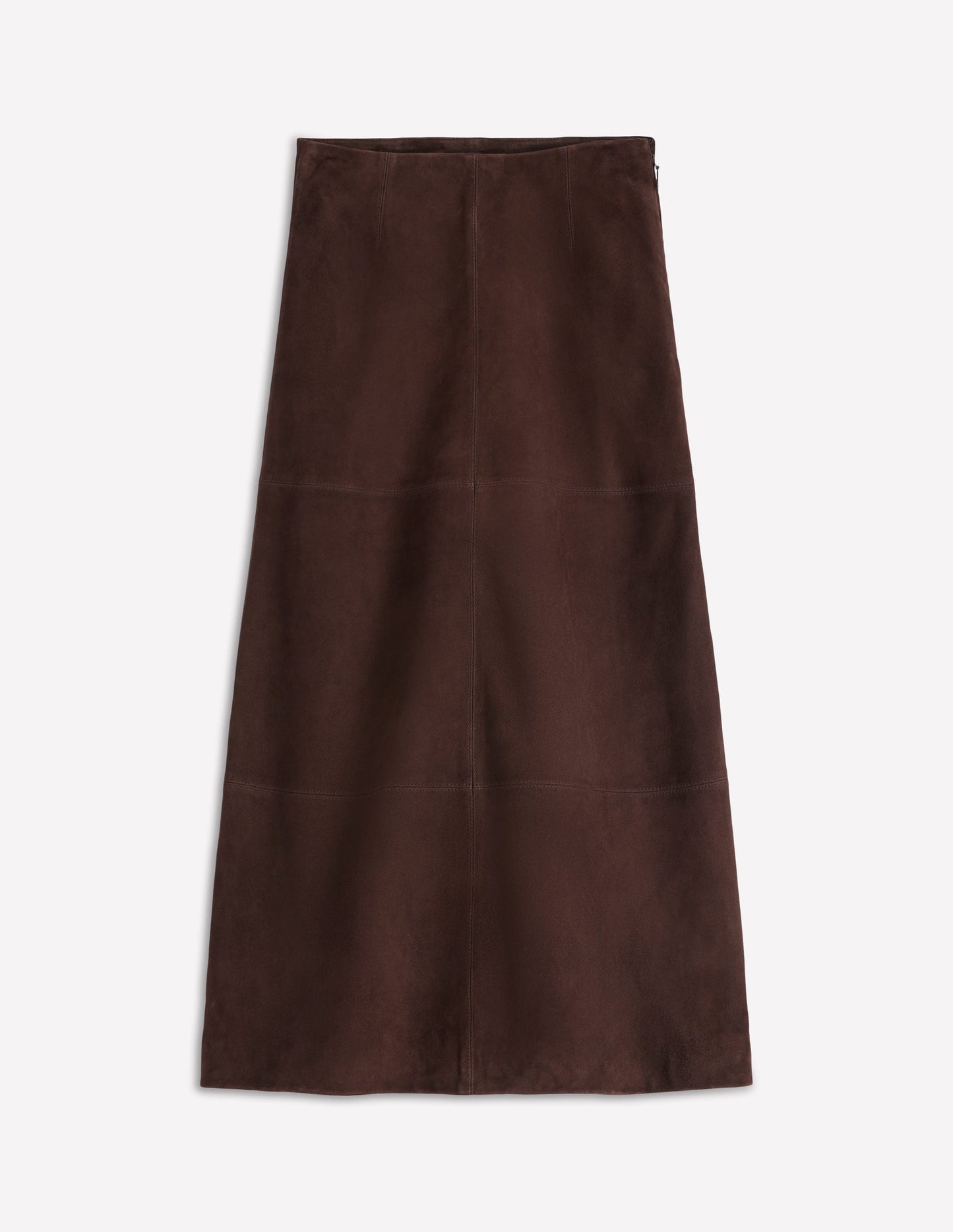 Suede Midi Skirt-Dark Chocolate