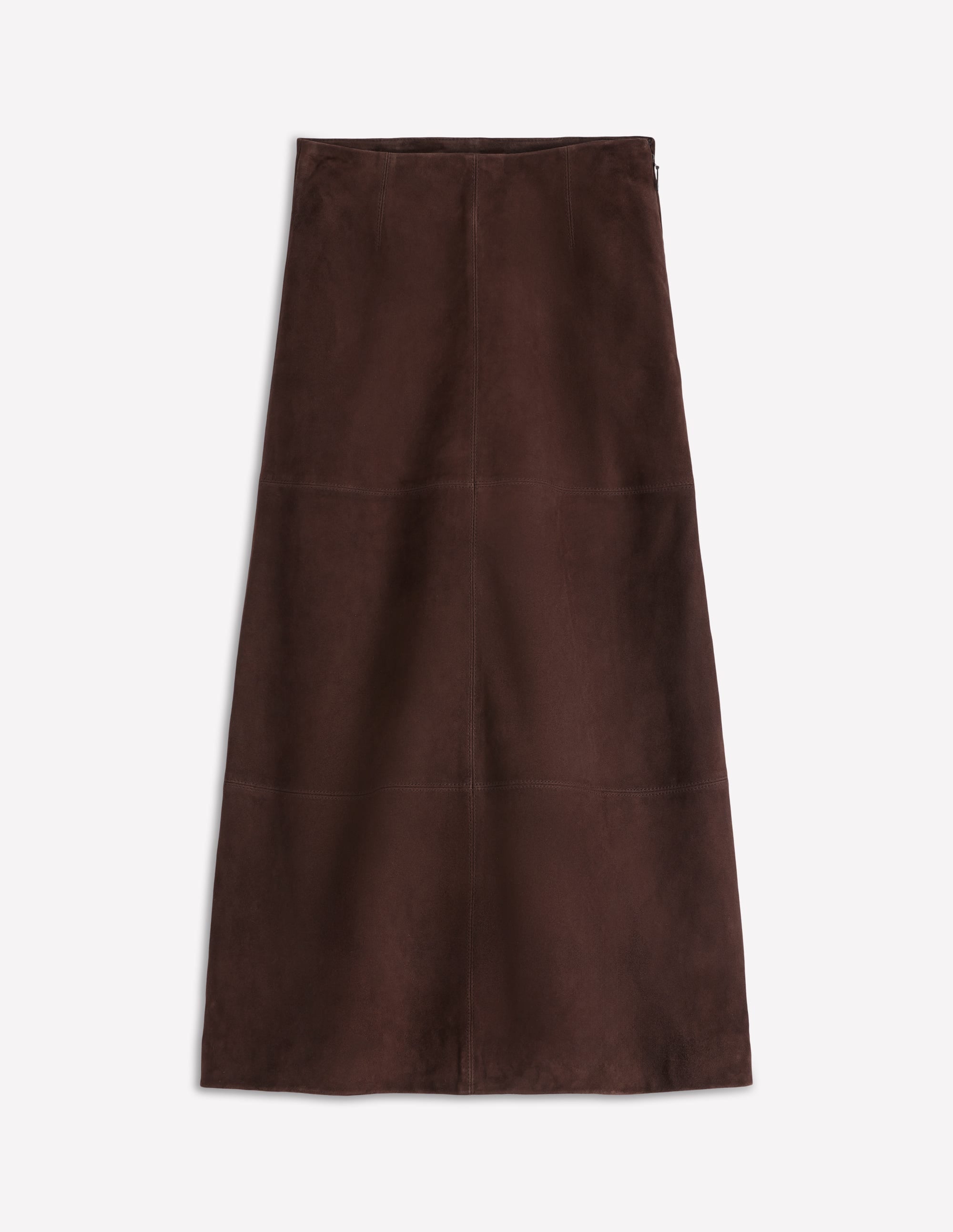 Suede Midi Skirt-Dark Chocolate - Image 5